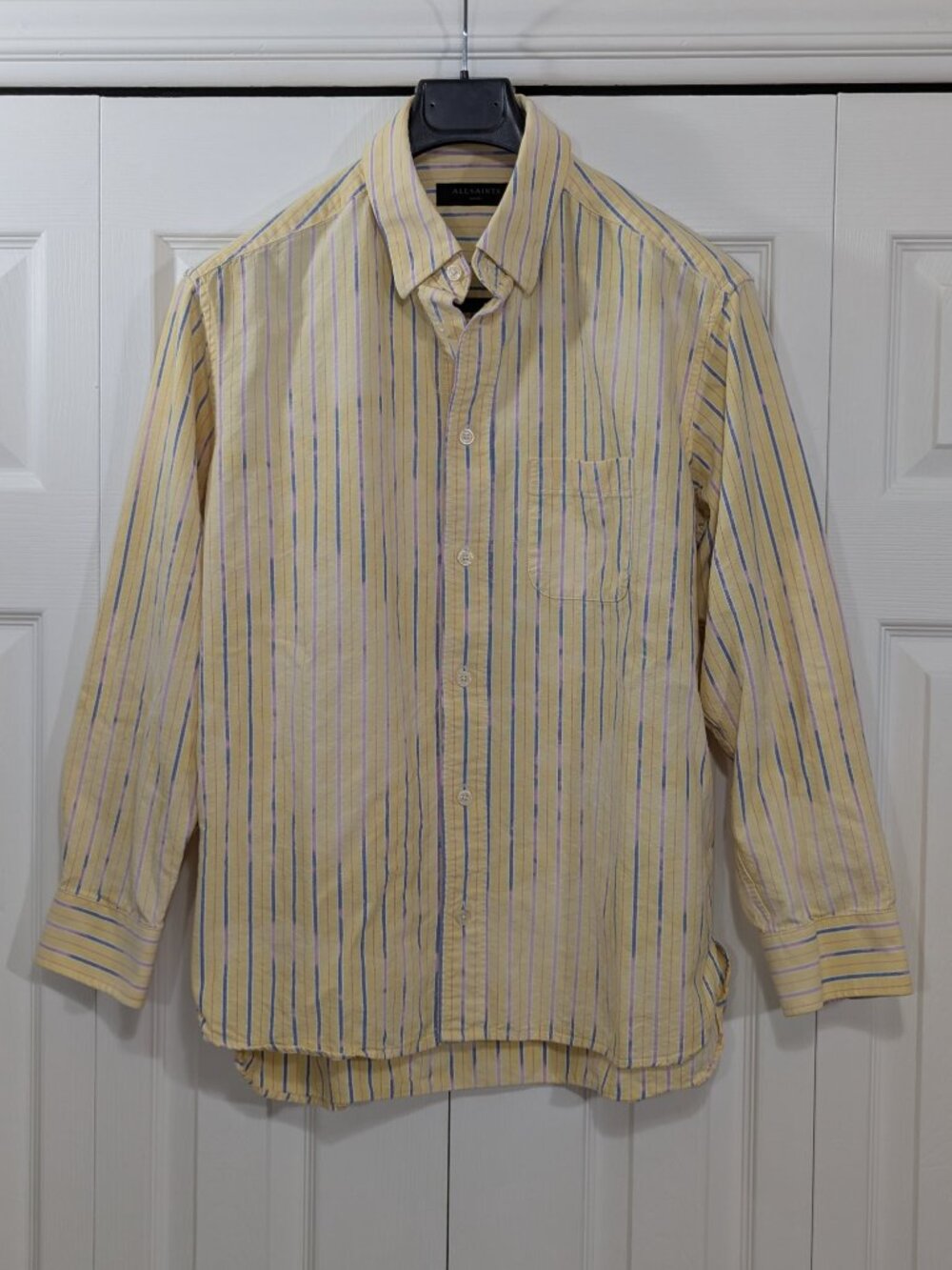 All Saints Crema Button Up Oversized Shirt